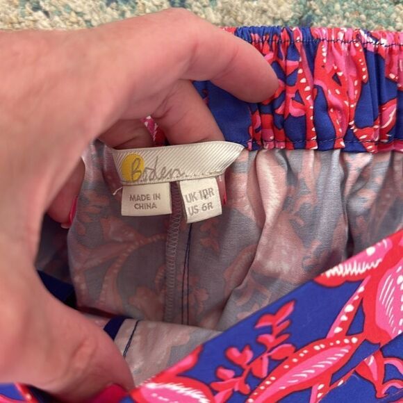 NWOT Boden Pull On Floral Trousers size 6R - Picture 5 of 7